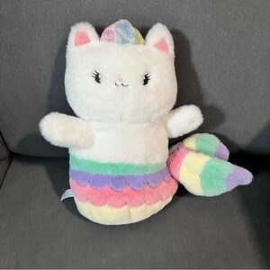 FAO Schwarz Meowmaid Mermaid Cat Rainbow 12" Stuffed Plush Lights Sound